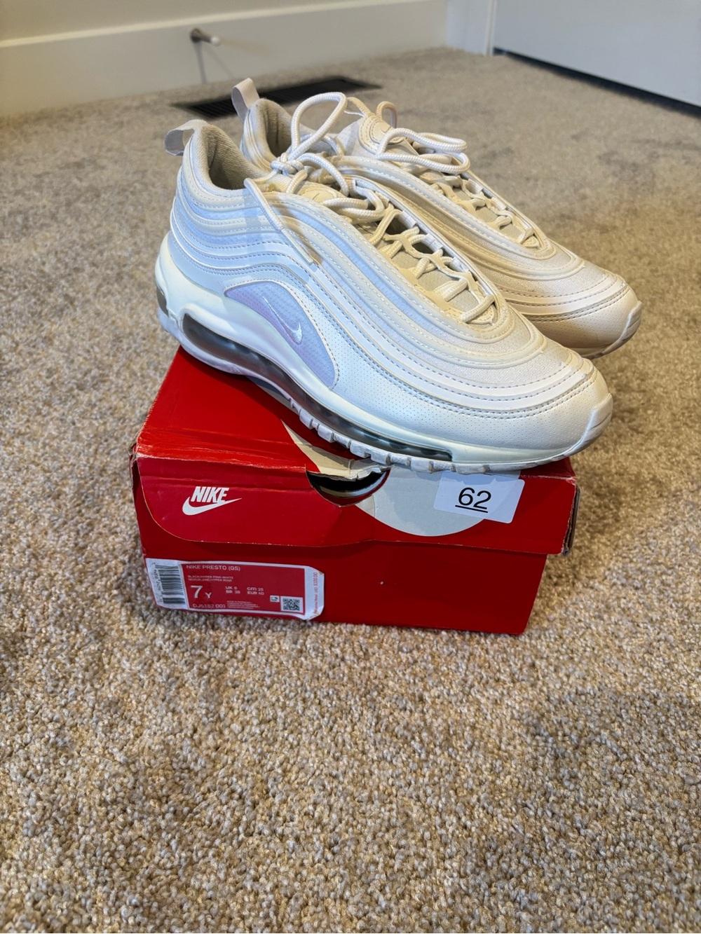 Nike Boy’s Air Max 97 Sneakers — White